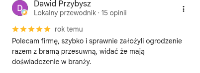 Opinia Google — Dawid Przybysz
